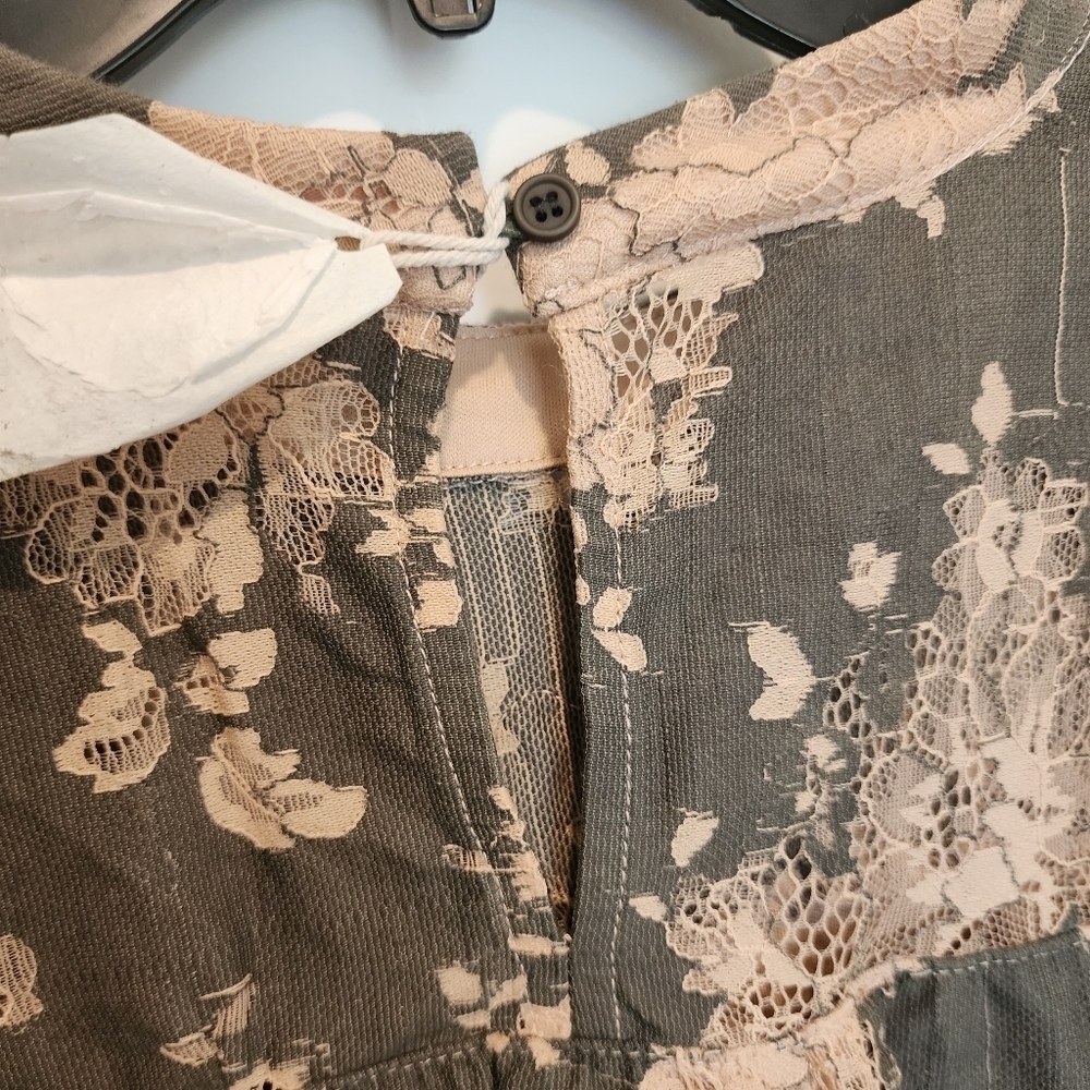 NWT Jodifl Eyelash Lace Floral Chevron Tunic Top Women's Size Large L Boho New - Picture 6 of 10